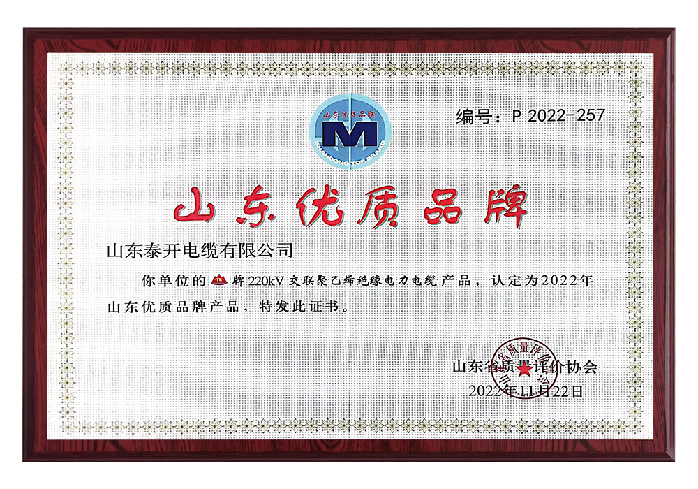 山東優(yōu)質(zhì)品牌(220kV交聯(lián)聚乙烯絕緣電力電纜)